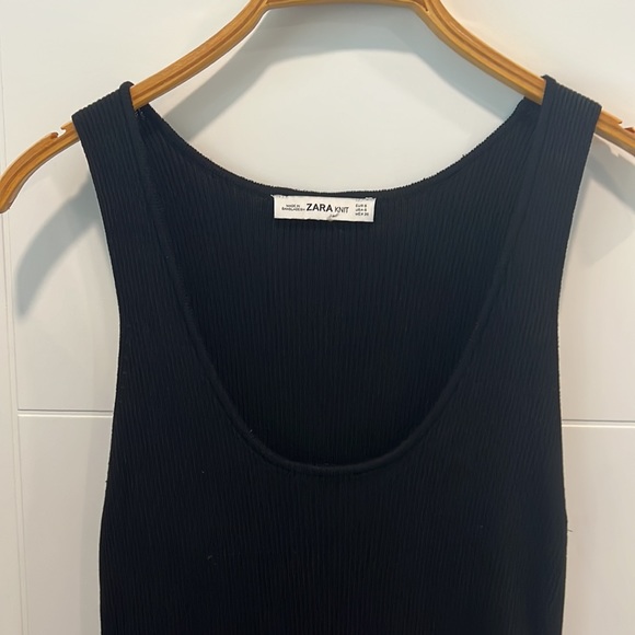 Zara back long dress with slits and gold accents size small - Picture 5 of 10